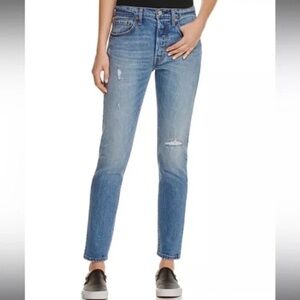 Levi's 501 High Rise Skinny Jean in Post Modern Blues Size 31x32